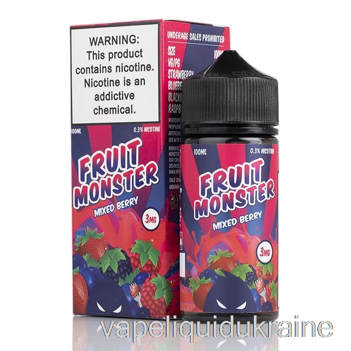 Vape Liquid Ukraine Mixed Berry - Fruit Monster - 100mL 0mg